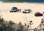 Strand auf Fraser Island, Geländewagen