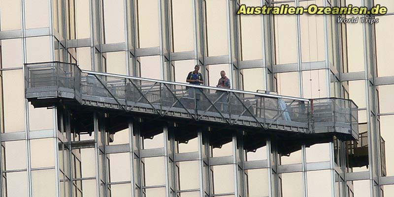 window cleaners at work