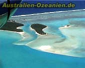 Flug über die Lagune von Aitutaki