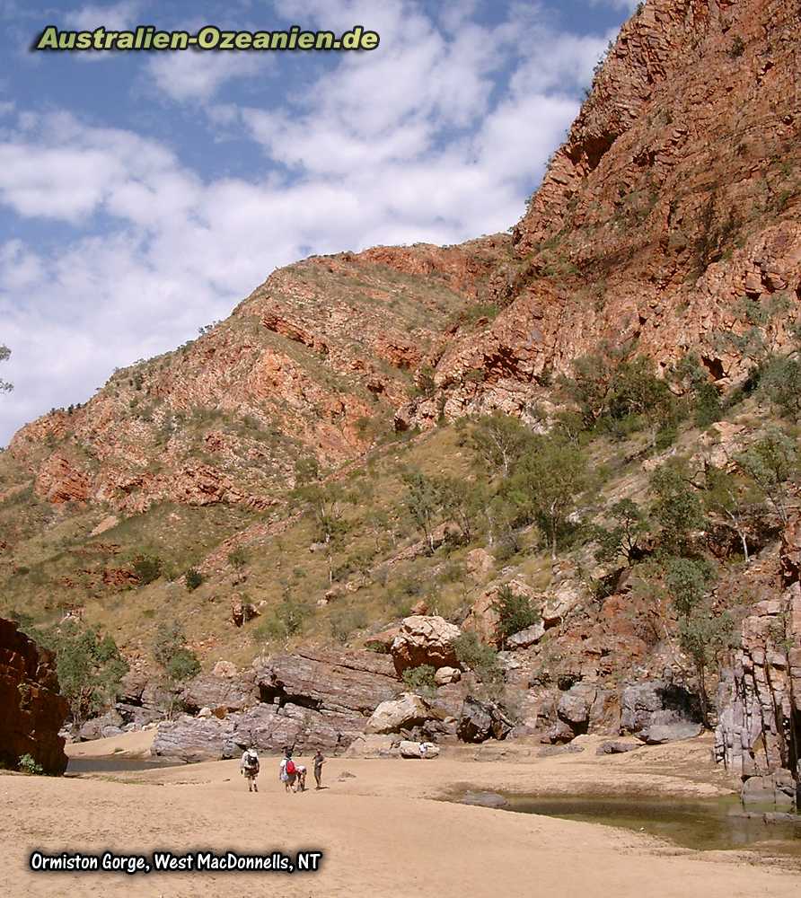 Wanderer am Ormiston Gorge