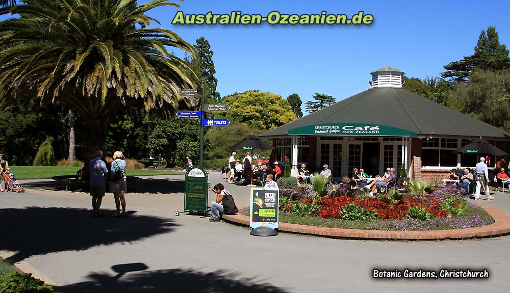 Café, Gäste im Botanischen Garten