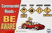 Coromandel Road Warning