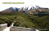 schneebedeckter Berggipfel: Mount Taranaki