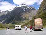 at Homer Tunnel, Drive to Milford Sound, NZ