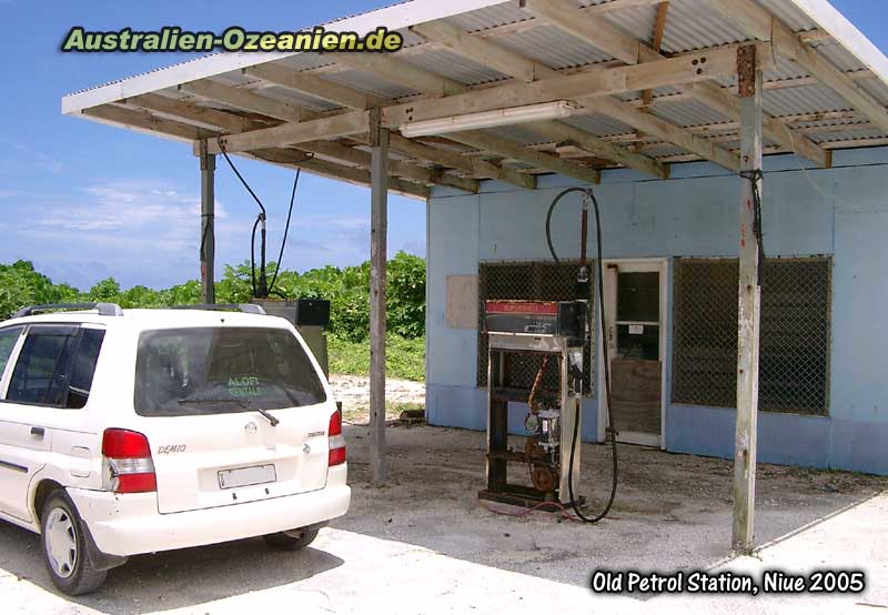 Niues alte Tankstelle