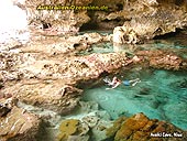 Niue Island - swimming in Avaiki Cave