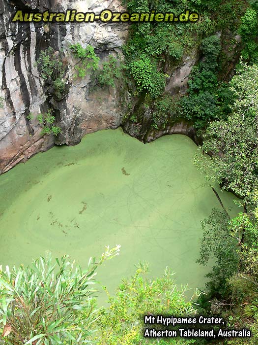 Blick in die Schlucht des Mount Hypipamee crater