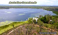 Luftaufnahme von den Mareeba Wetlands