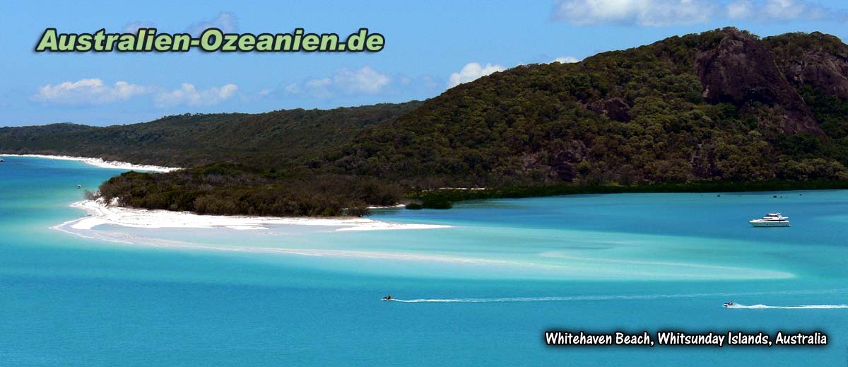 Blick zum Whitehaven Beach