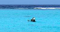 Fischerboot in der Lagune von Savaii