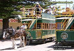 Eisenbahnwagon mit Clydesdale Pferd