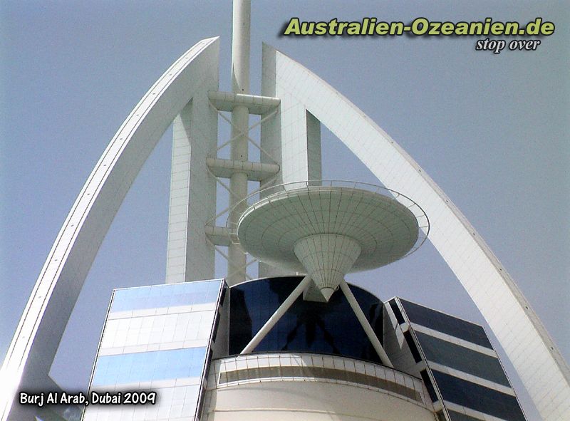 der Hubschrauberlandeplatz auf dem Burj Al Arab