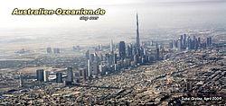 Dubai Skyline aus der Vogelperspektive