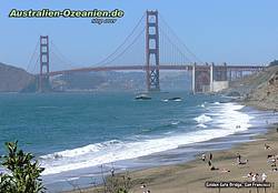 Strand und Blick auf die Golden Gate Brücke