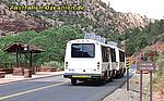 Zion shuttle at scenic drive