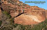 great rock arch at soft sunlight