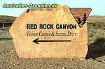 rock sign to Red Rock Canyon