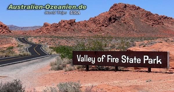 entrance to Valley of Fire State Park