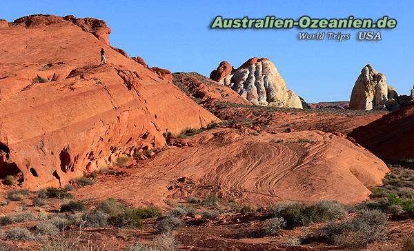 colorful rocks at sunset, photographer