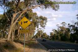 Straßenschild westlich von Melbourne